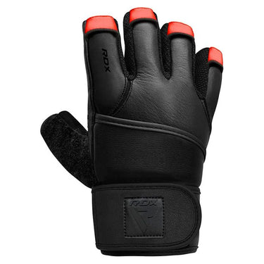 Guantes de gimnasio de cuero para levantamiento de pesas RDX L7